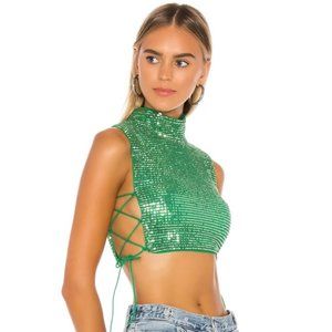 h:ours 21 Crop Top in Green / XS / Never Worn